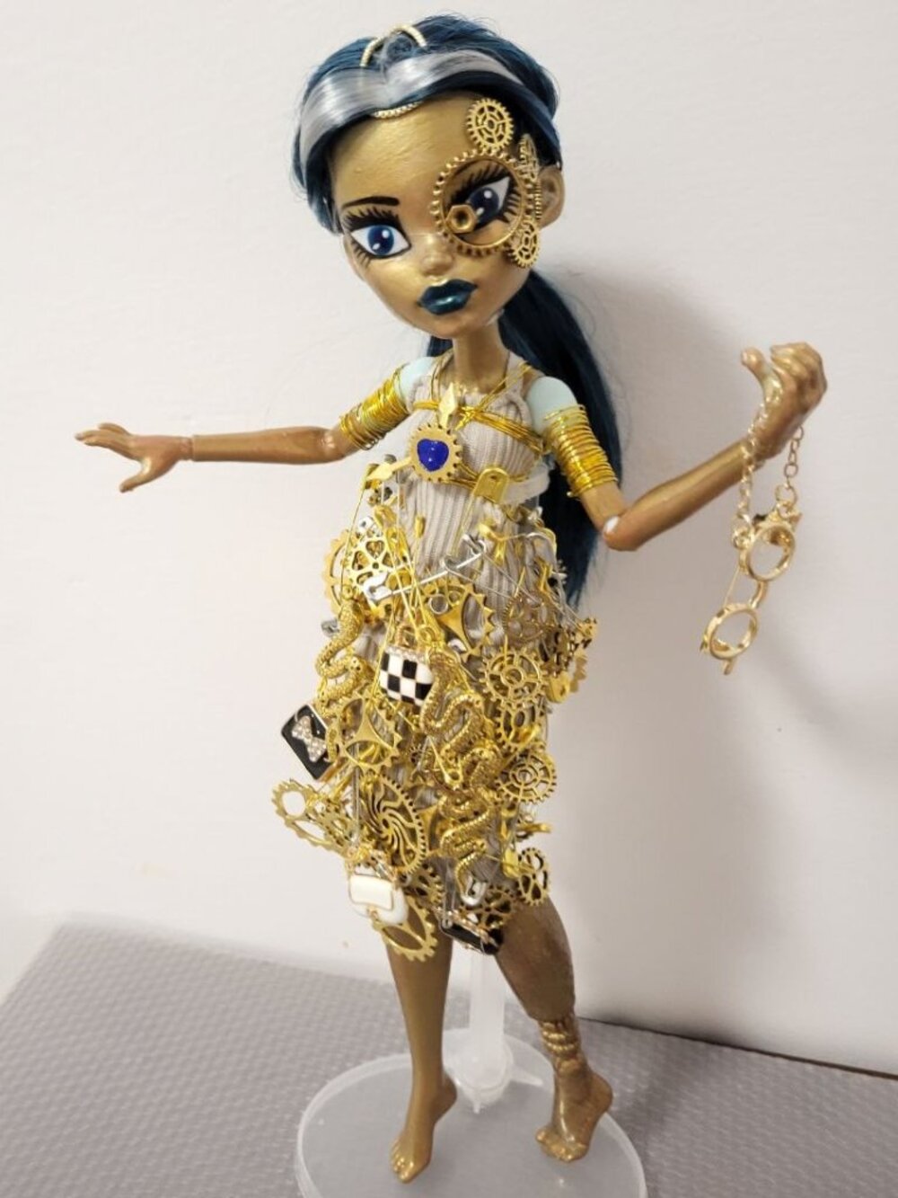 The Brass Caravan - OOAK Monster High Frankie Stein Art Doll - Picture 2 of 6